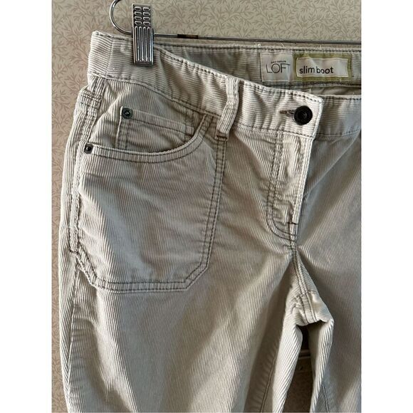 Ann Taylor Loft slim boot corduroy pants - Picture 1 of 8